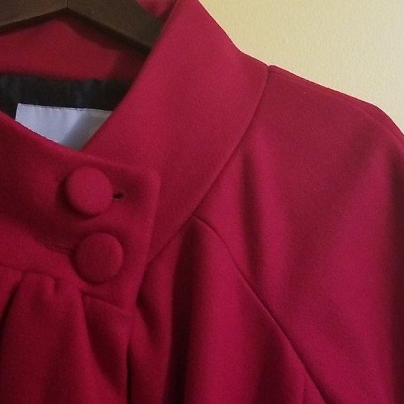 Old Navy Red Poncho Peacoat - Picture 2 of 3